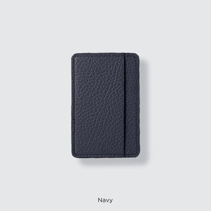 Pochette porte-cartes en cuir véritable compatible MagSafe, 32 couleurs, cuir italien grainé