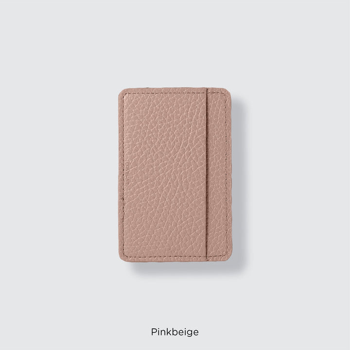 Pochette porte-cartes en cuir véritable compatible MagSafe, 32 couleurs, cuir italien grainé