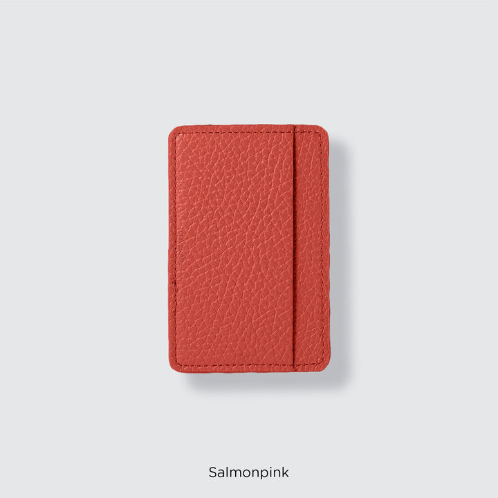 Pochette porte-cartes en cuir véritable compatible MagSafe, 32 couleurs, cuir italien grainé