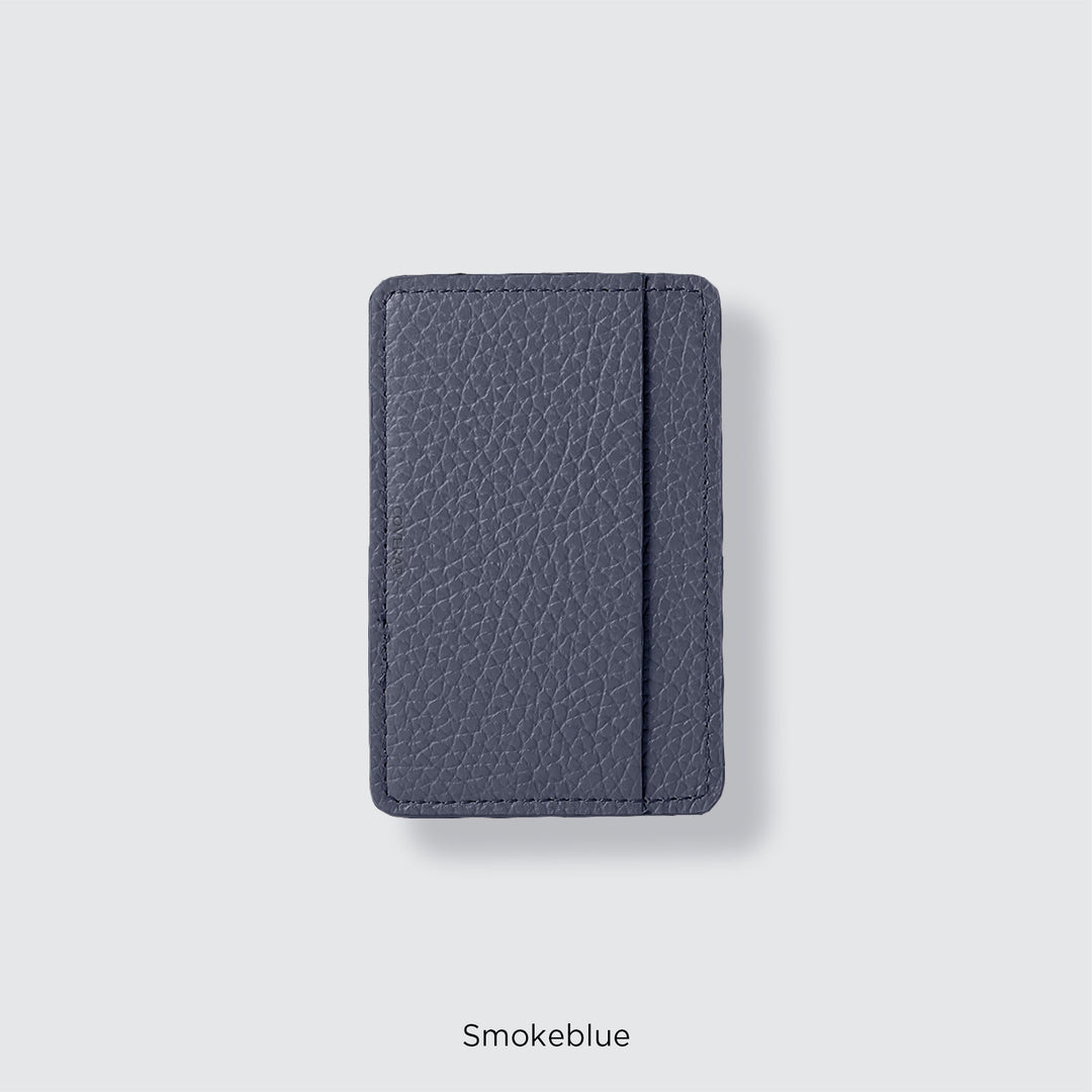 Pochette porte-cartes en cuir véritable compatible MagSafe, 32 couleurs, cuir italien grainé
