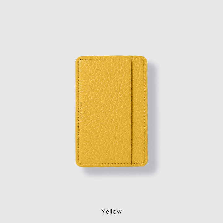 Pochette porte-cartes en cuir véritable compatible MagSafe, 32 couleurs, cuir italien grainé