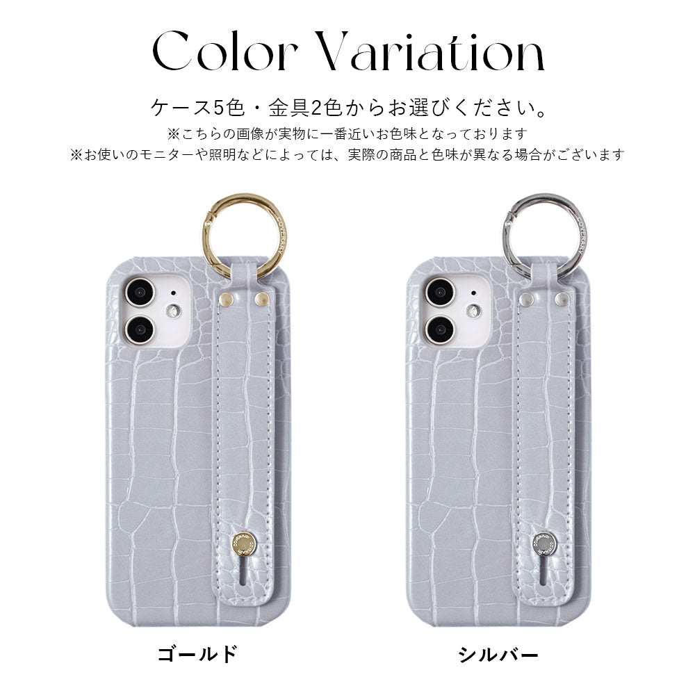 Vegan leather crocodile pattern pastel with hand strap back case for Google Pixel series