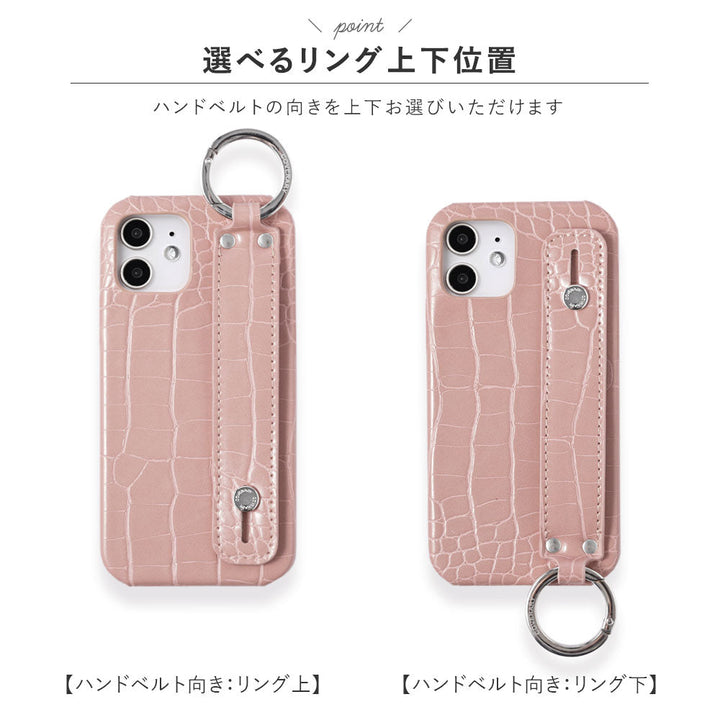 Vegan leather crocodile pattern pastel with hand strap back case for Google Pixel series