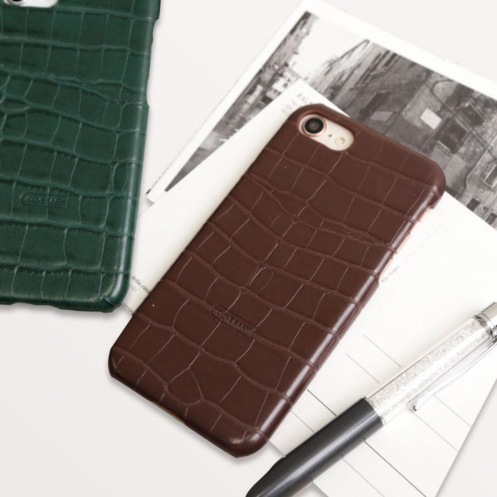 Samsung Galaxy Z Flip対応 クロコ調 クラシック  背面ケース