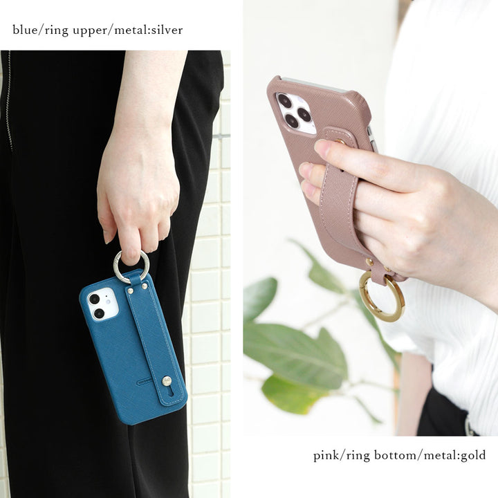 Vegan leather classic back case with hand belt