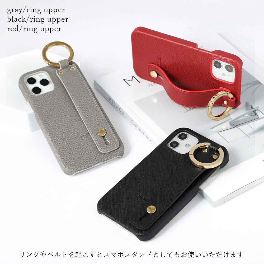 Vegan Leather Classic Hand Belt & Shoulder Strap Back Case for iPhone Series