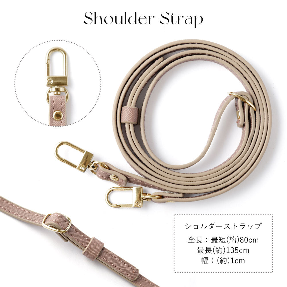 Étui arrière avec ceinture à main classique en cuir végan et bandoulière pour la série iPhone