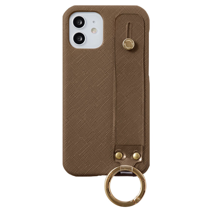 Étui arrière avec ceinture de main claire classique en cuir végan pour la série Google Pixel