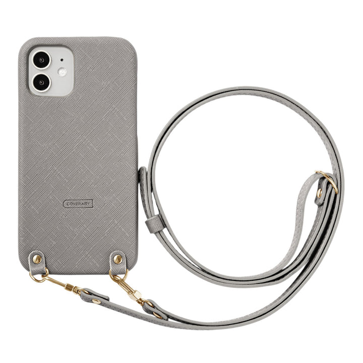 Étui arrière classique en cuir végan avec bandoulière