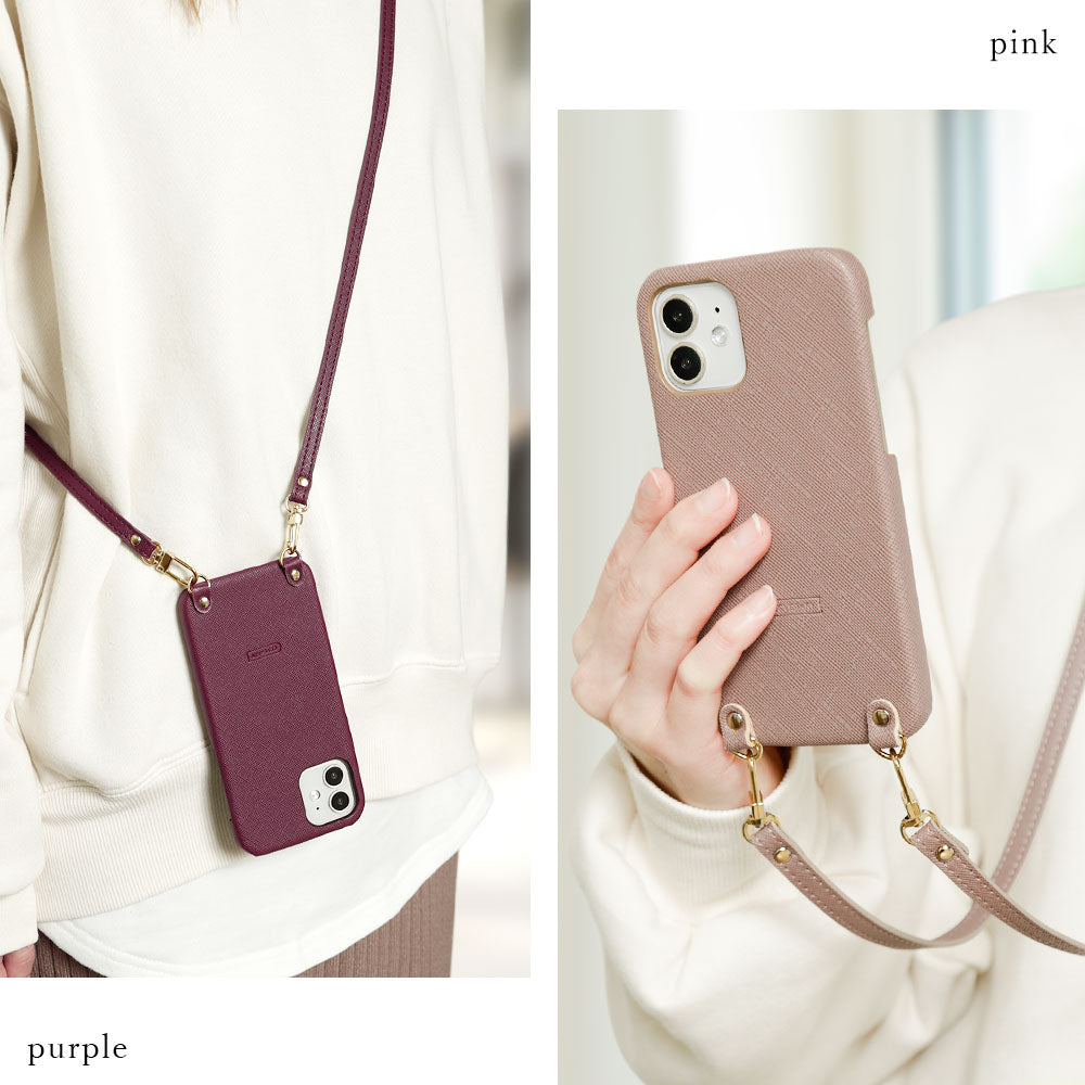 Vegan Leather Classic Back Case with Shoulder Strap AQUOS Series