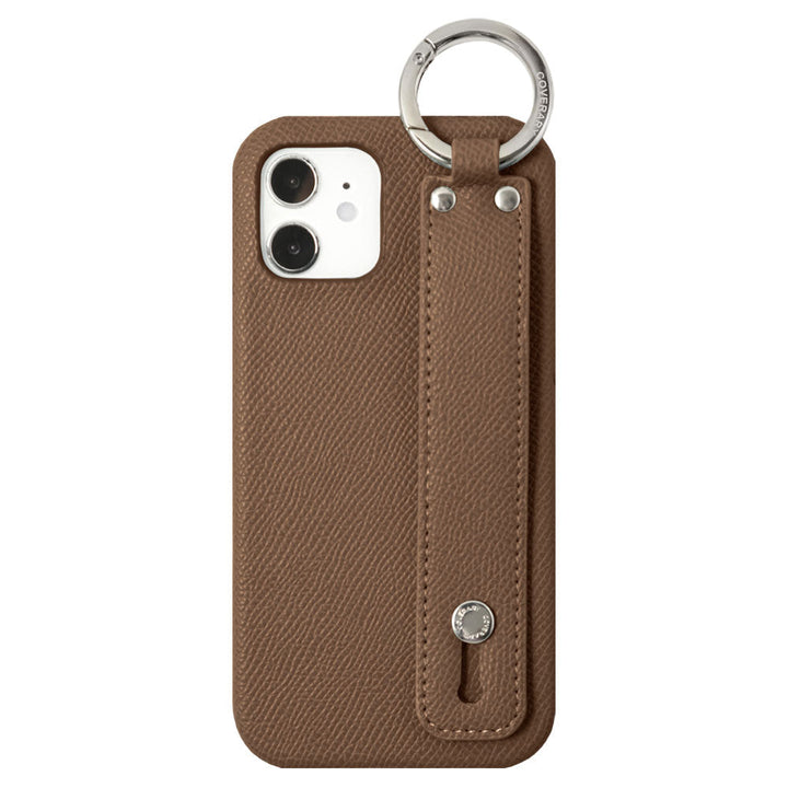 Vegan leather basic color with hand belt back case Galaxy series