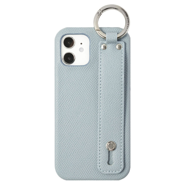 Vegan leather basic color with hand belt back case AQUOS series