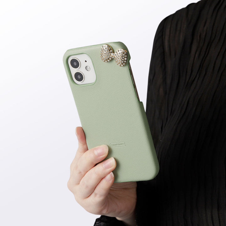 Cuir végan pastel terne point d'angle 1 coque arrière