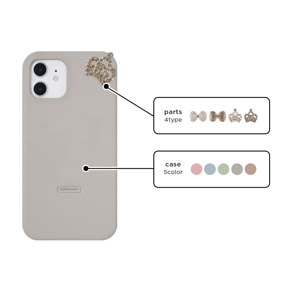 Cuir végan pastel terne point d'angle 1 coque arrière