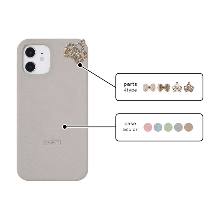 Cuir végan pastel terne point d'angle 1 coque arrière