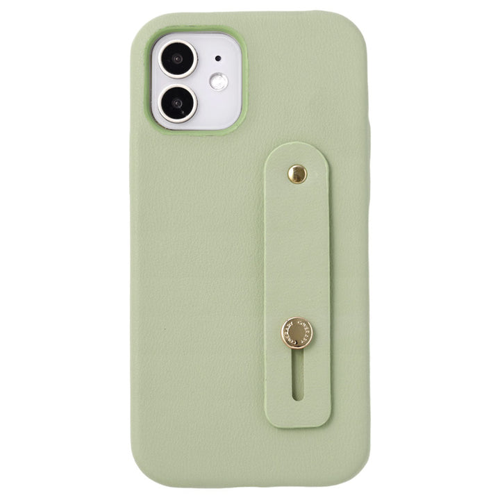 Cuir végan pastel terne avec ceinture pour doigt, coque arrière série Galaxy