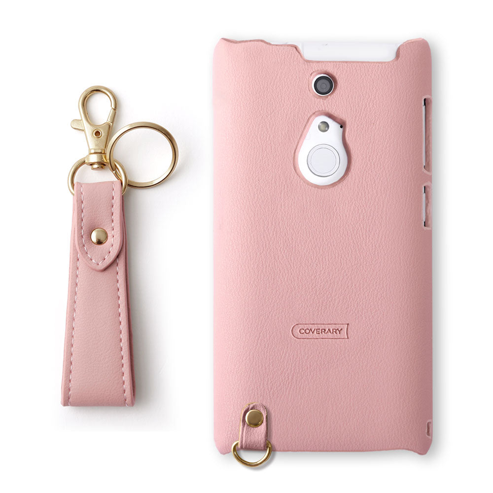 Vegan leather muted pastel back case with finger strap for iPhone series