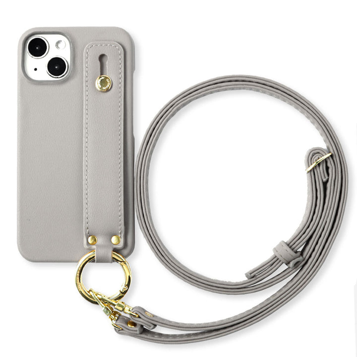 Cuir végan pastel terne avec poignée et bandoulière, coque arrière pour la série AQUOS