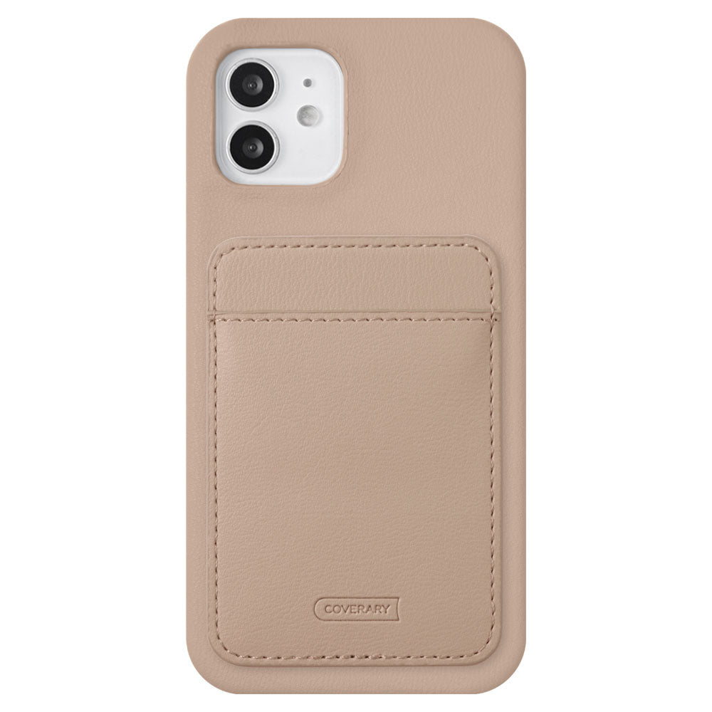 Vegan leather muted pastel vertical/horizontal selectable card pocket back case Xperia series