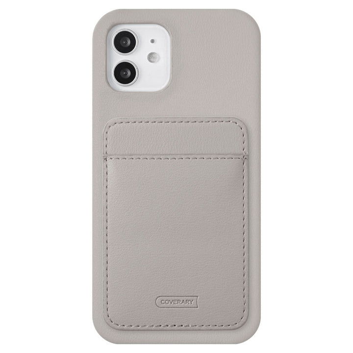 Vegan leather muted pastel vertical/horizontal selectable card pocket back case for iPhone series