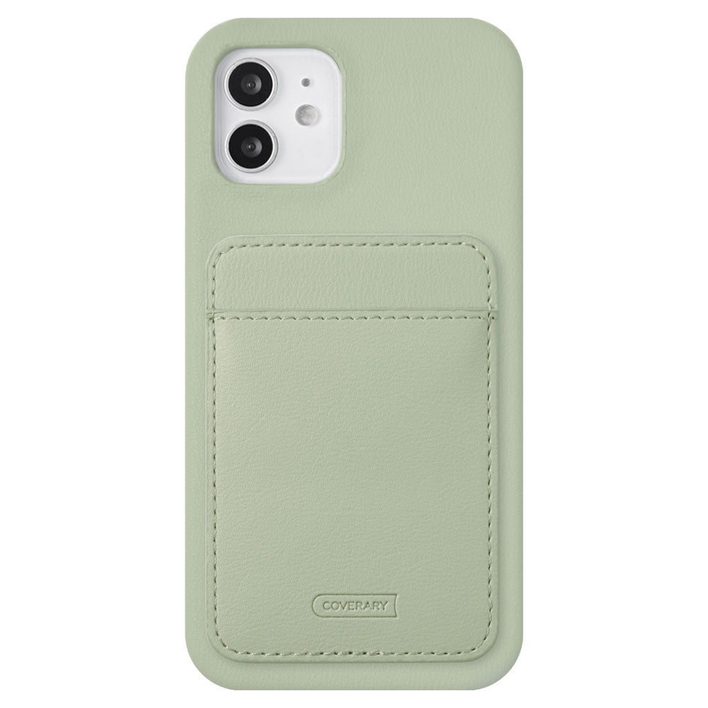 Vegan leather muted pastel vertical/horizontal selectable card pocket back case Xperia series