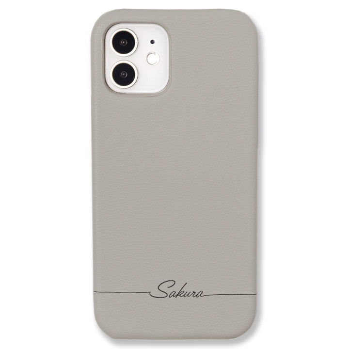 Cuir végan pastel terne nom imprimé coque arrière série Galaxy