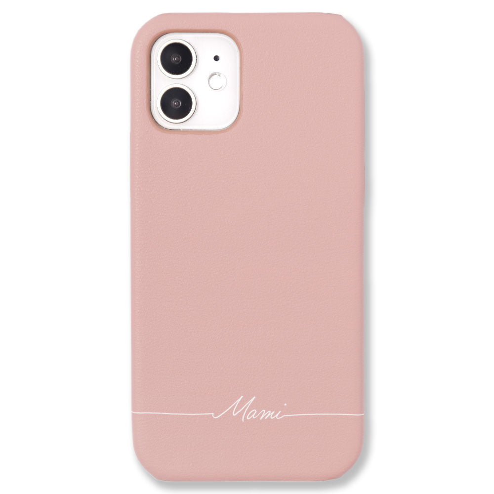 Cuir végan pastel terne nom imprimé coque arrière série Galaxy