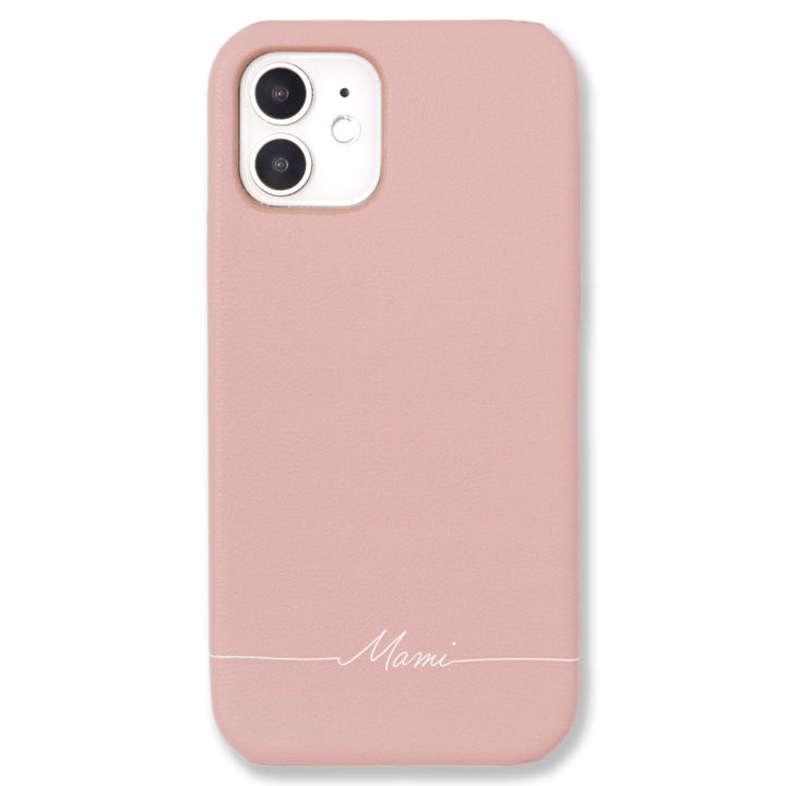 Cuir végan pastel terne nom imprimé coque arrière série Galaxy