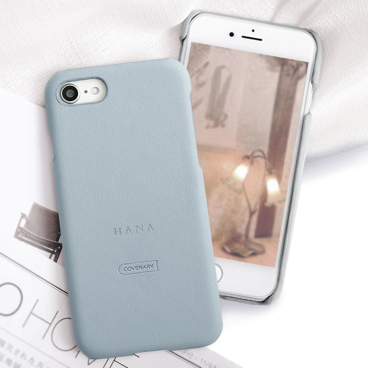 Vegan leather muted pastel back case embossed name engraving Google Pixel series