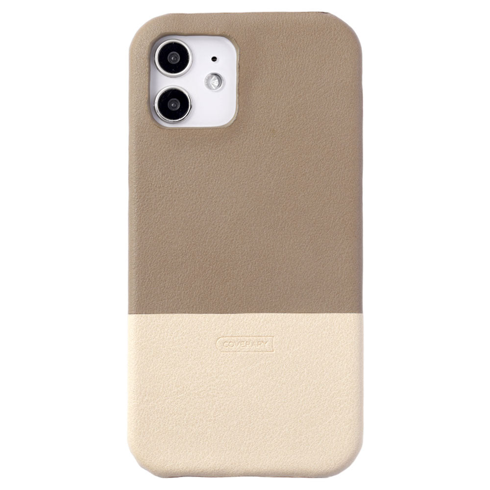Vegan leather muted color bicolor back case Zenfone series