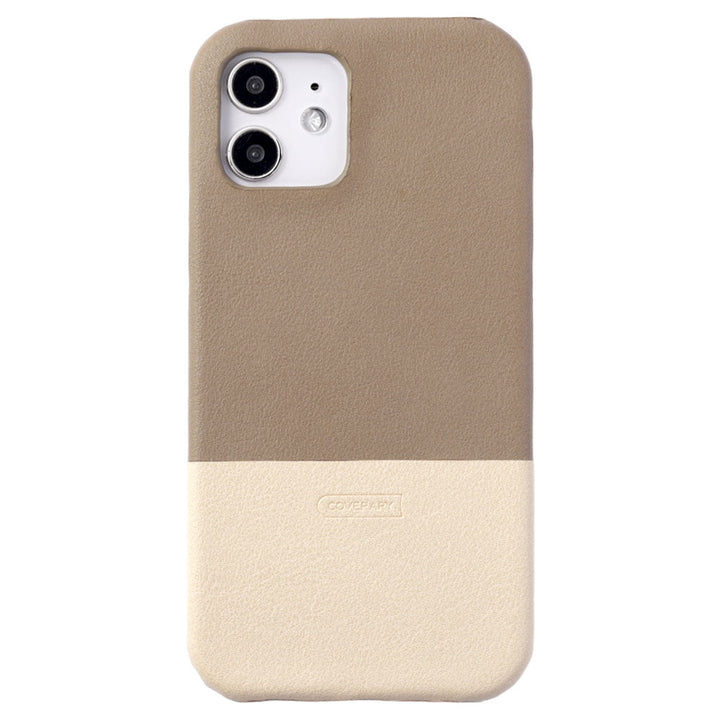 Vegan leather muted color bicolor back case AQUOS series