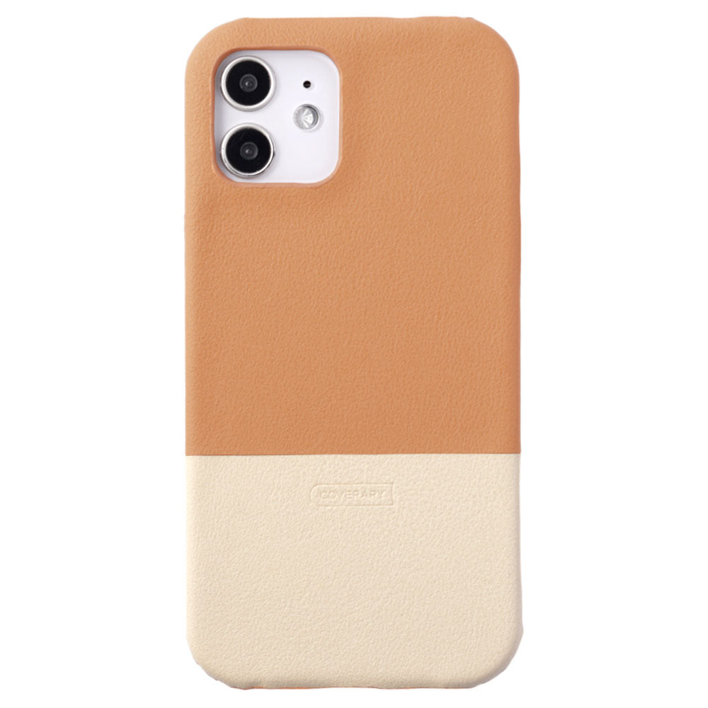 Cuir végan couleur terne bicolore coque arrière série Rakuten