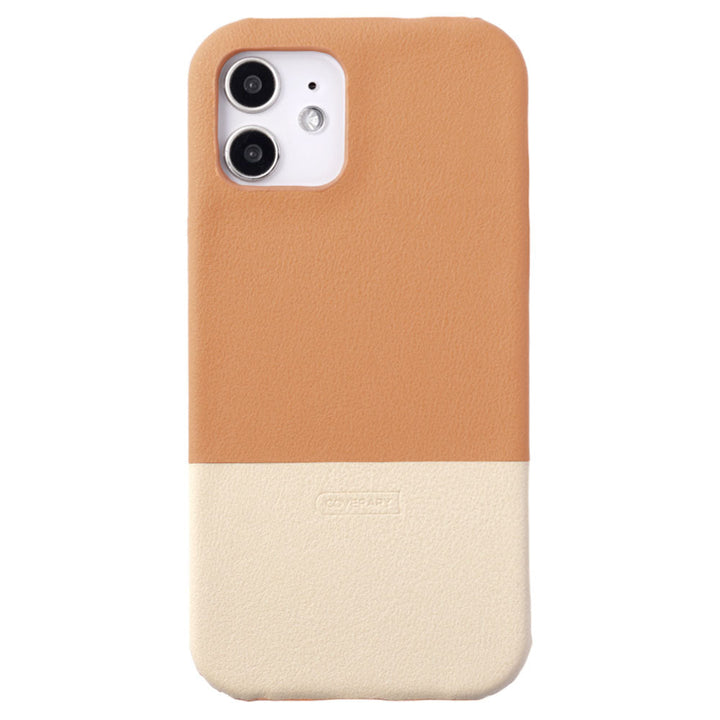 Cuir végan couleur terne bicolore coque arrière série Galaxy