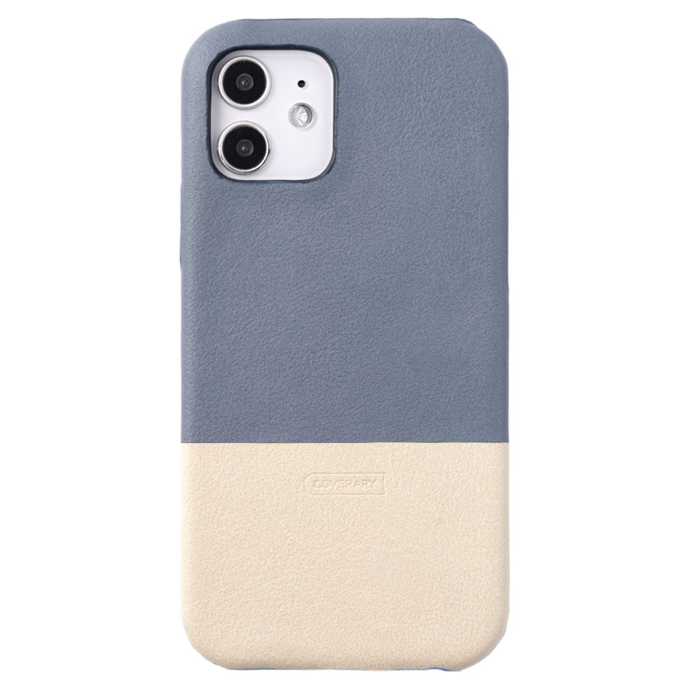 Vegan leather muted color bicolor back case Xiaomi series