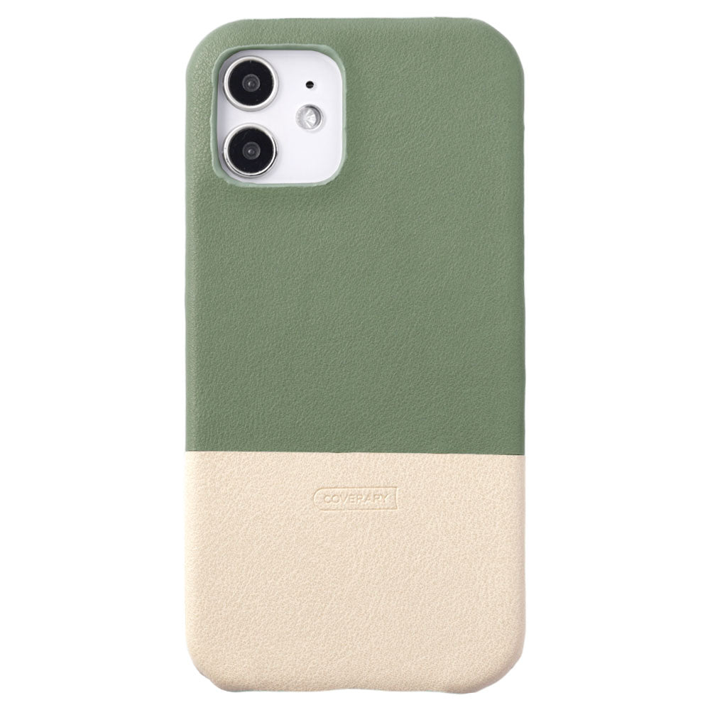 Vegan leather muted color bicolor back case Zenfone series