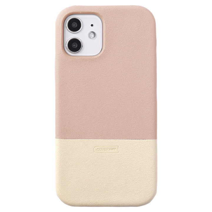 Vegan leather muted color bicolor back case Xiaomi series