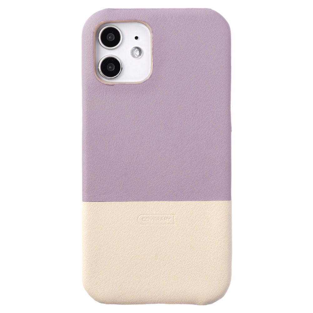 Vegan leather muted color bicolor back case AQUOS series