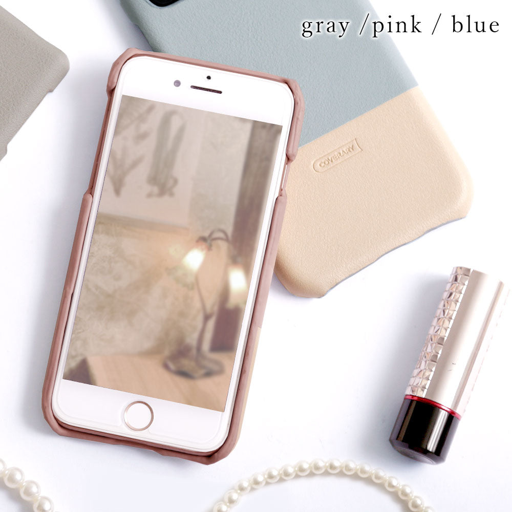 Vegan leather muted color bicolor back case Zenfone series