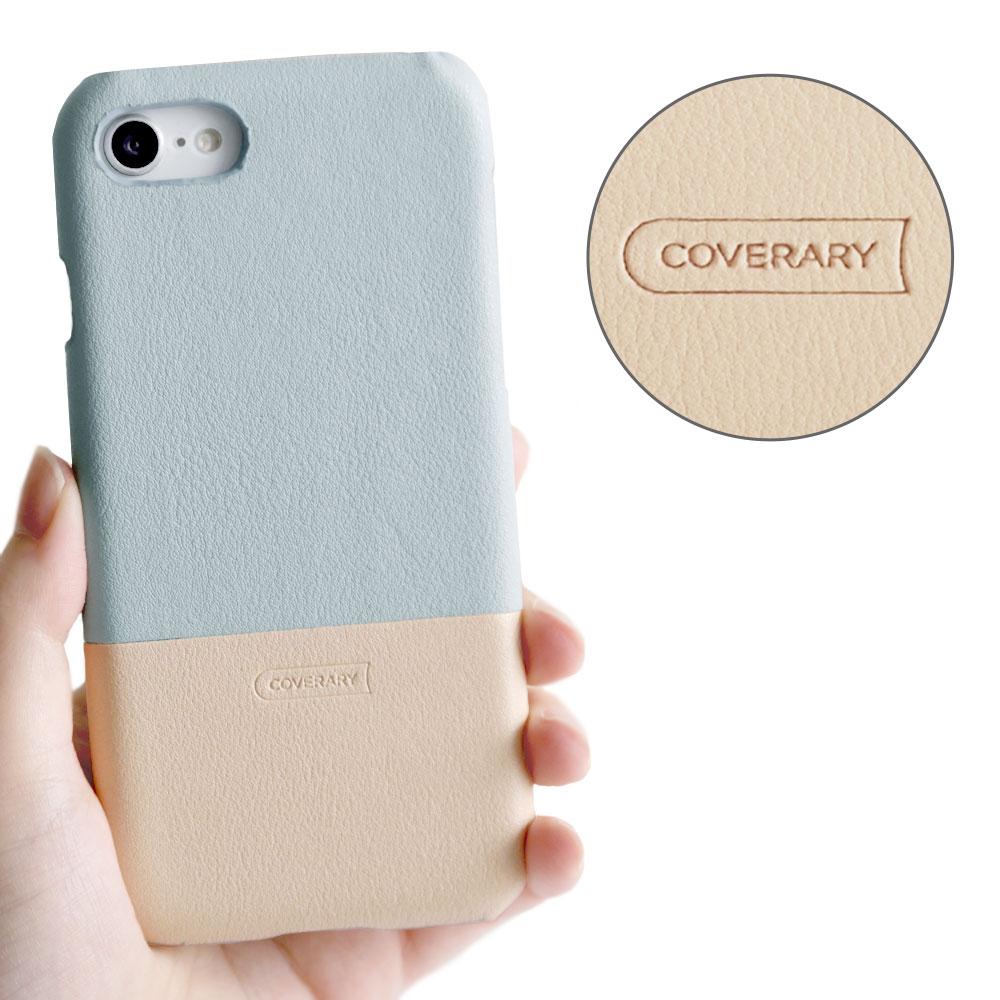 Cuir végan couleur terne bicolore point de coin 1 coque arrière