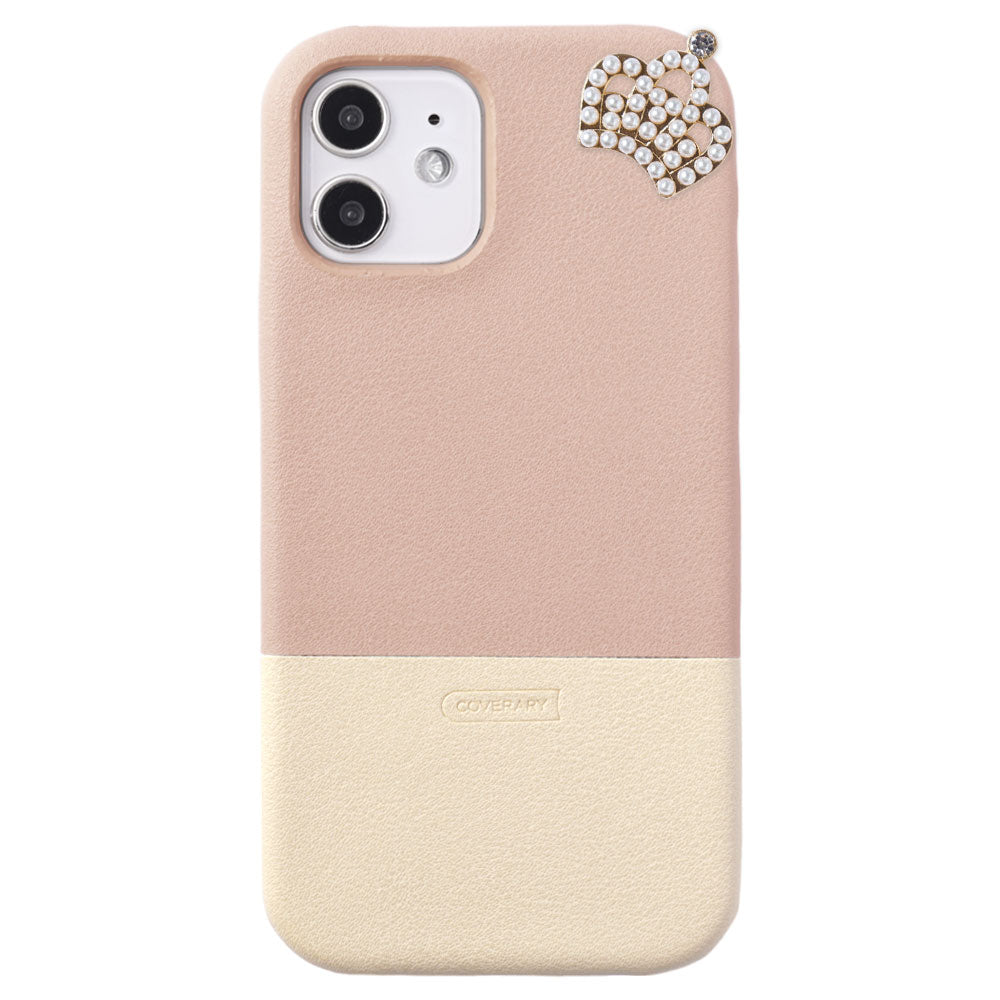 Cuir végan couleur terne bicolore point de coin 1 coque arrière