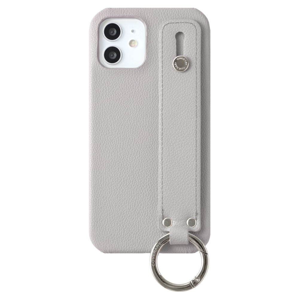 Vegan leather basic leather-style case with hand strap on the back