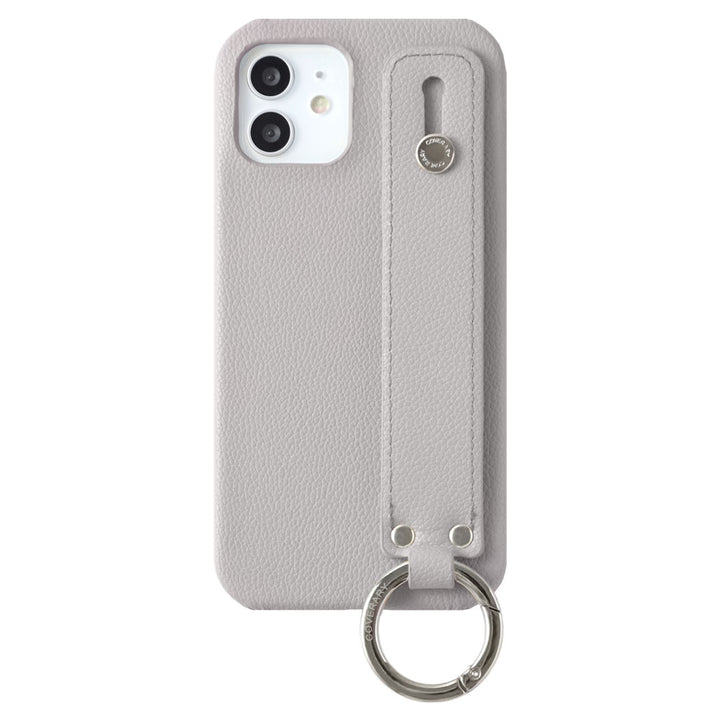 Vegan leather basic leather-style case with hand strap on the back