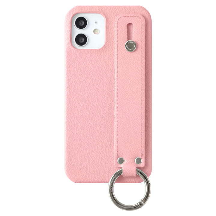 Vegan leather basic leather-style case with hand strap on the back