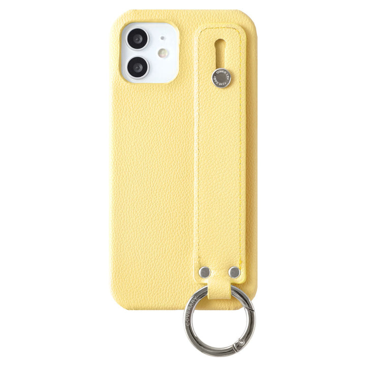 Vegan leather basic leather-style case with hand strap, back cover for Galaxy series