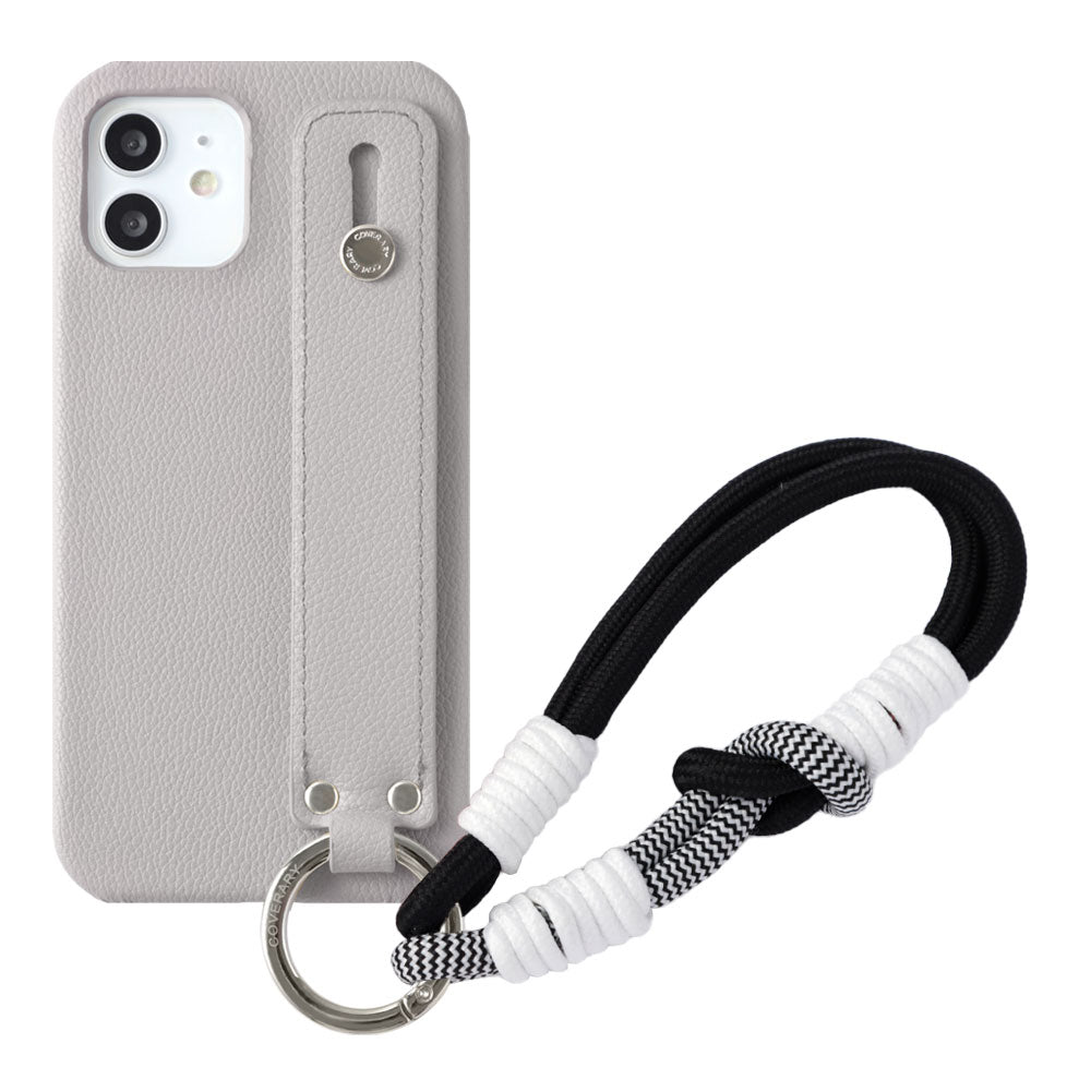 Étui arrière basique en cuir végan avec poignée en cuir et sangle colorée pour la série Google Pixel