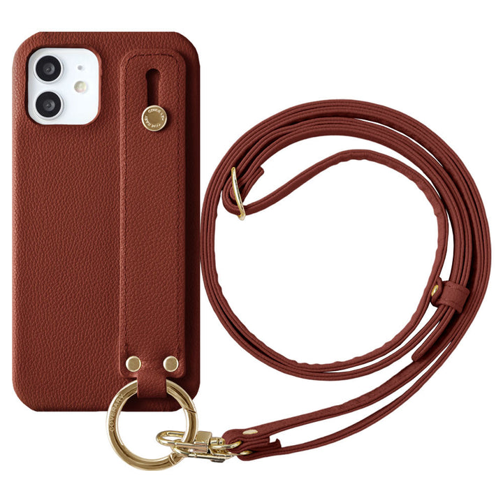 Étui arrière avec ceinture de main et sangle d'épaule en cuir synthétique basique végan pour la série Google Pixel