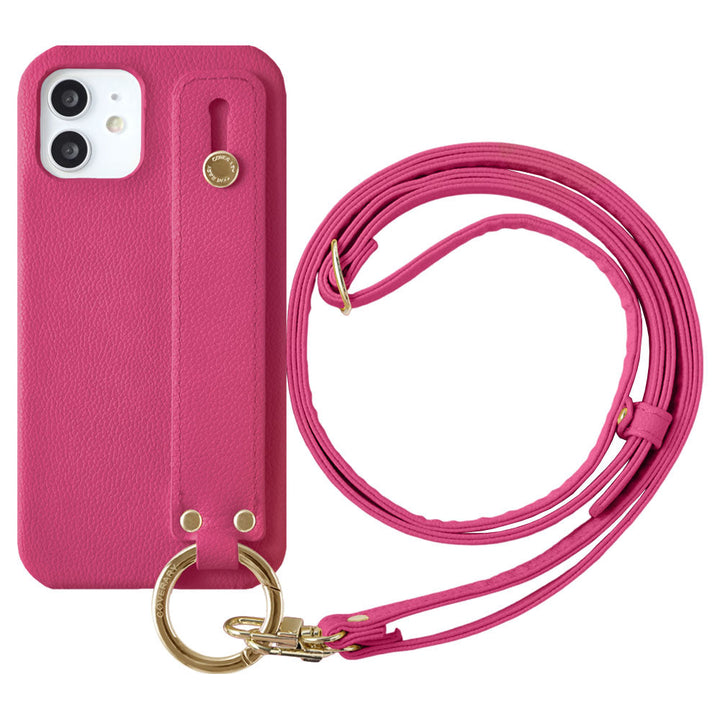 Étui arrière avec ceinture de main et sangle d'épaule en cuir synthétique basique végan pour la série Google Pixel