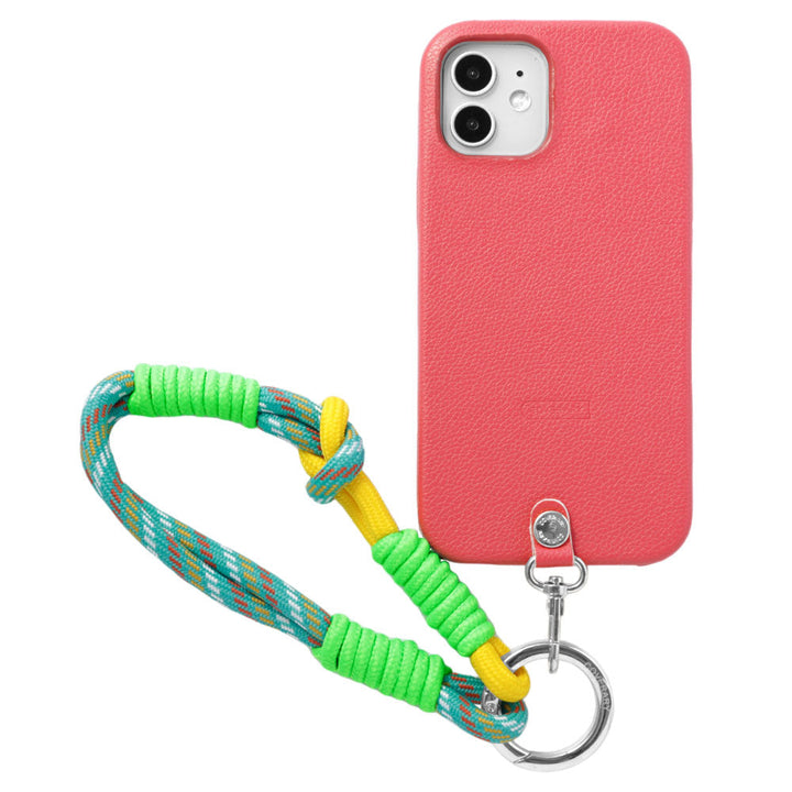 Étui arrière basique en cuir végan avec sangle colorée pour Google Pixel série