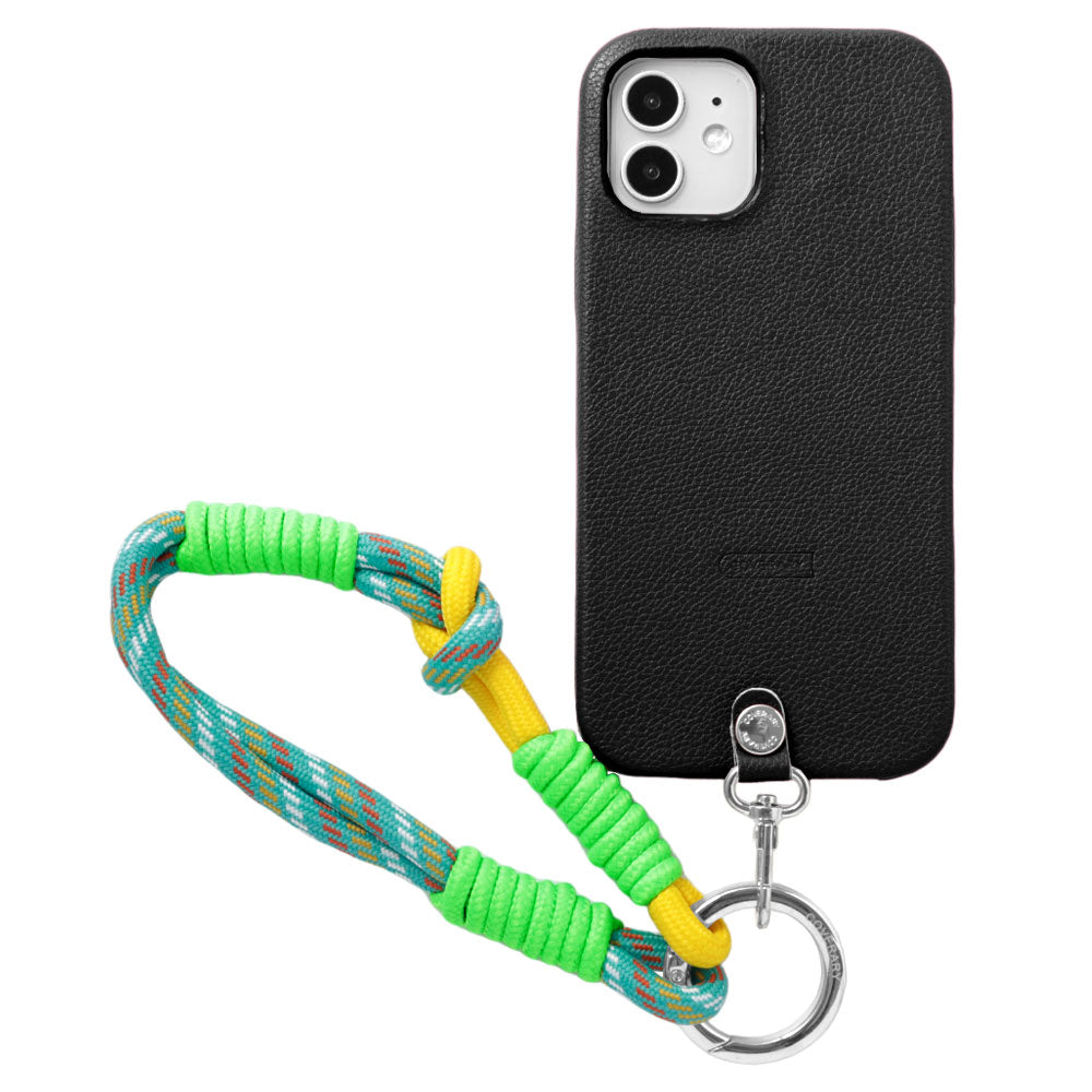 Étui arrière avec bracelet main coloré en similicuir basique végan pour la série AQUOS