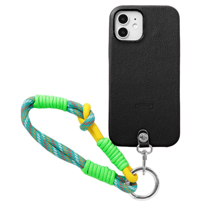 Étui arrière avec bracelet main coloré en similicuir basique végan pour la série AQUOS